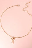 Ribbon Bow Necklace | Gold