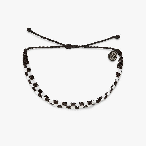 PURA VIDA Bracelet | CHECKERED BLACK+WHITE