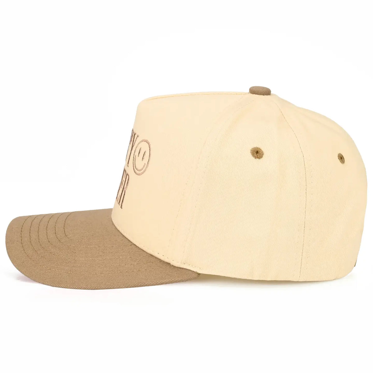 Happy Camper Trucker Cap | Beige