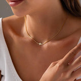 Sideways Cross Necklace | 18k Gold Dipped