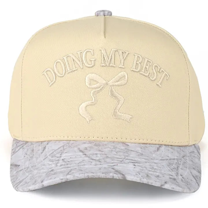 Doing My Best Trucker Cap | Grey Camo