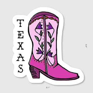 Pink Texas Cowboy Boot | Sticker