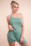 Built In Romper Activewear Dress | Sage