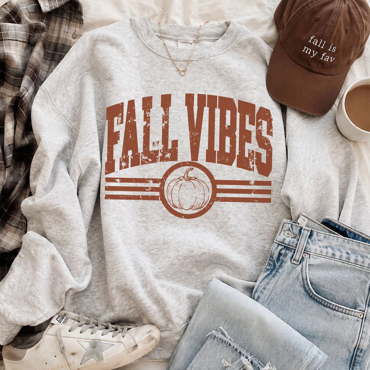 Fall Vibes Sweatshirt | Ash Grey