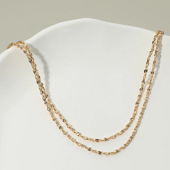 Layered Chain Necklace | Gold