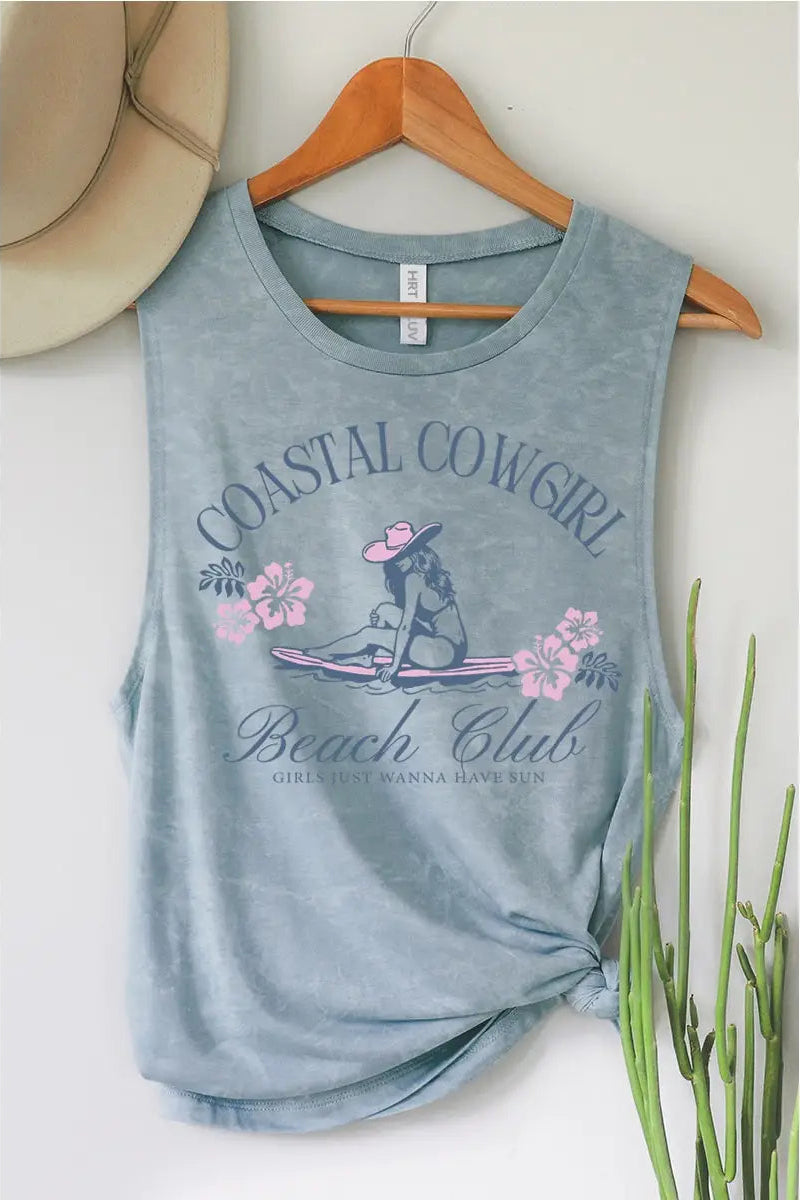 Coastal Cowgirl Tank Top | Vintage Mineral Blue