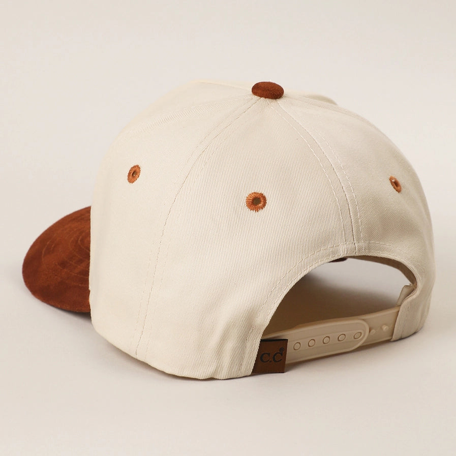 Flying Mallard Suede Trucker Cap | Cinnamon