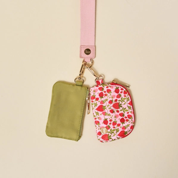 Dynamic Duo Wristlet Pouches | Strawberry Fields