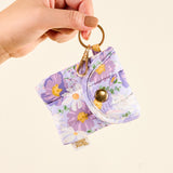 Puffy Earbud Case Keychain | Bouquet Beauty Purple