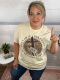 Pray On It Leopard Tee | Cream