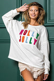 Holly Jolly French Terry Sweatshirt | Off White