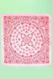 Paisley Silk Bandana Scarf | Pink/Red