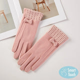 *DOORBUSTER DEAL Bow Knit Cuff Smart Touch Gloves