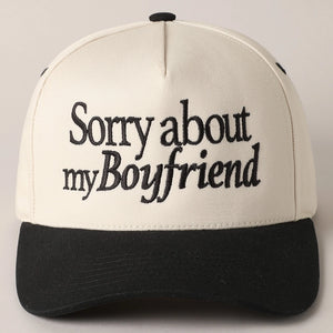 Sorry About My Boyfriend Trucker Cap | Black