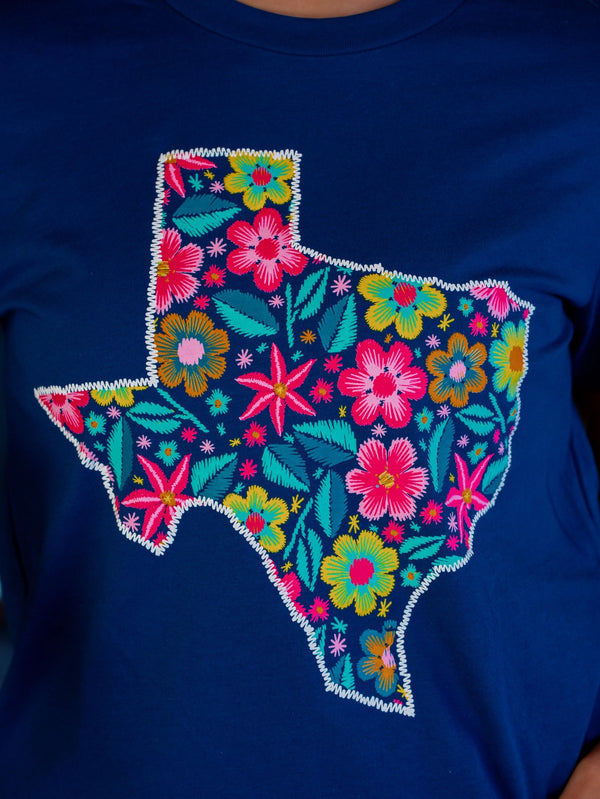 Texas Bright Floral Tee | Blue