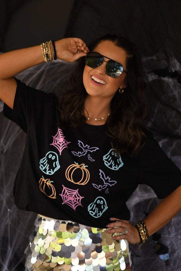 Neon Halloween Tee | Black