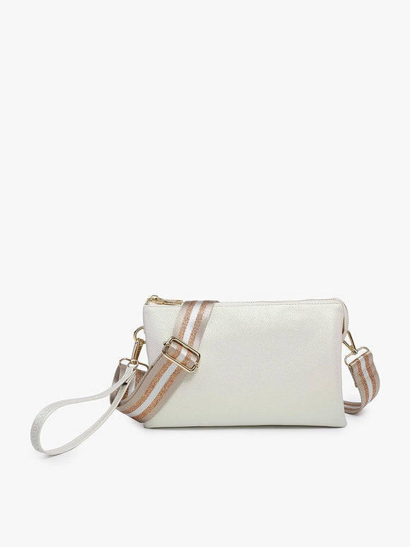 Izzy Vegan Leather Crossbody Bag | Pearl