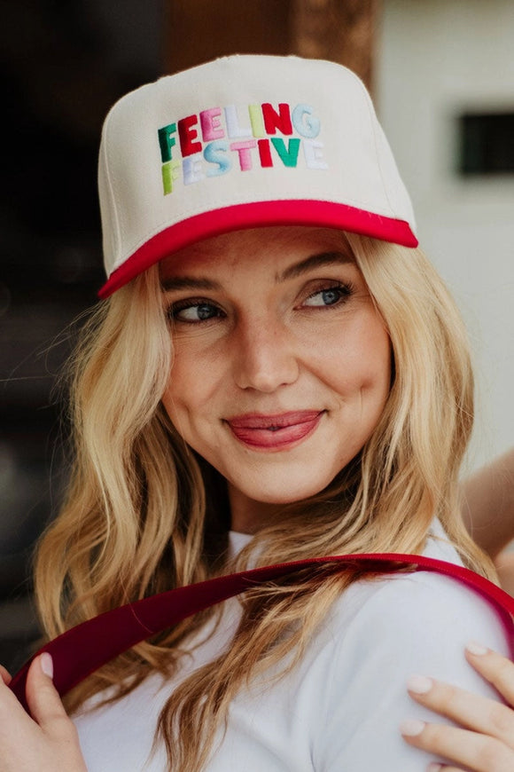 Feeling Festive Trucker Cap | Red