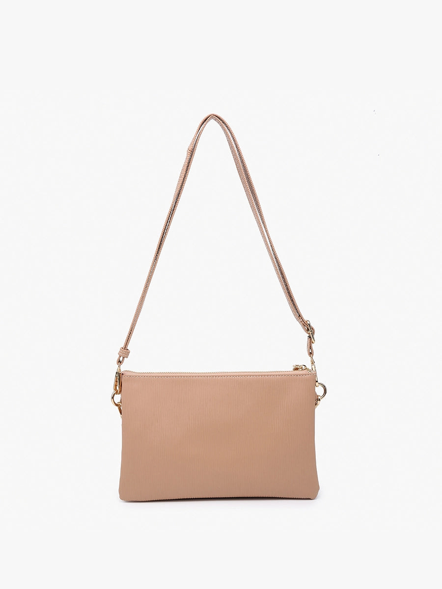 Izzy Textured Vegan Leather Crossbody Bag | Blush