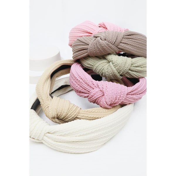 Ribbed Knit Knotted Headband | Various
