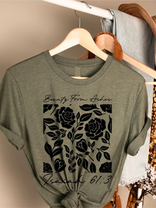 Beauty From Ashes Tee | Olive