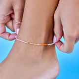 PURA VIDA Seed Bead Stretch Anklet | Warm Breeze