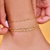 PURA VIDA Ouro Chain Set Anklet | Gold