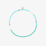 PURA VIDA Seed Bead Stretch Anklet | Seafoam Dream