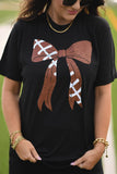 Football Bow Tee | Black