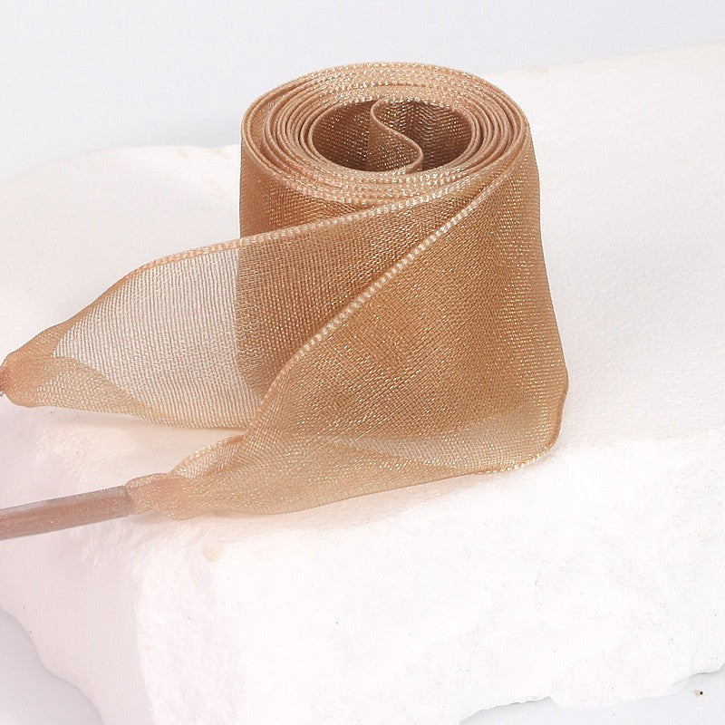 Satin Organza Shoe Laces | Brown