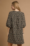 Leopard Jacquard Dress | Taupe Mix