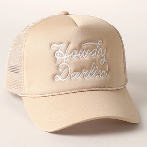 Howdy Darlin Trucker Cap | Beige