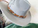 Wood+Jade Beaded Hat Band