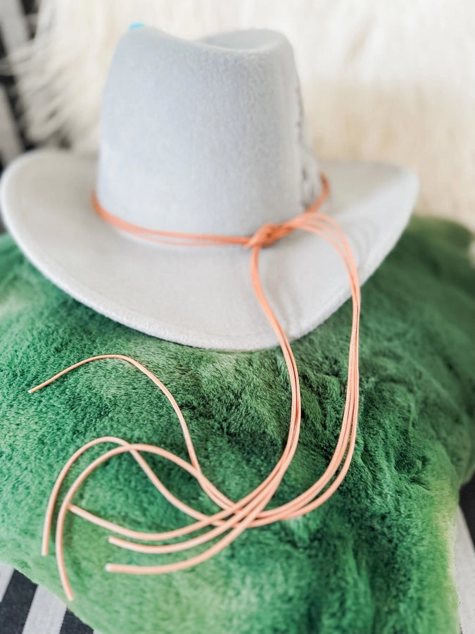 Wood+Jade Beaded Hat Band