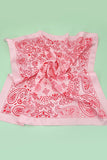 Paisley Silk Bandana Scarf | Pink/Red