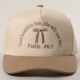 Psalm 46:5 Ribbon Trucker Cap | Beige