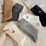 Assorted Embroidered Bow Socks