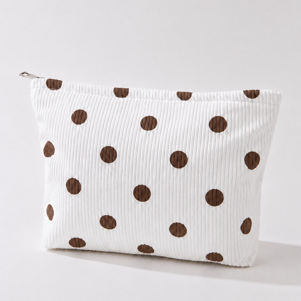 Corduroy Polka Dot Cosmetic Bag | Various