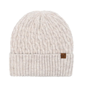 C.C Chain Link Knit Beanie | Oatmeal