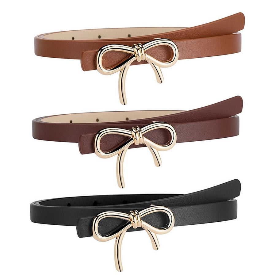 Faux Leather Bow Belt | Various