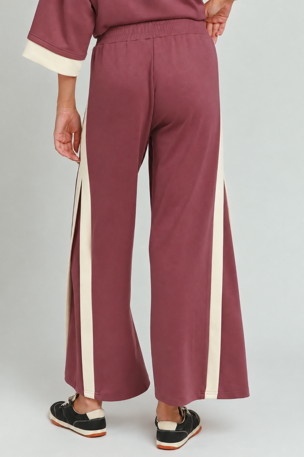 LuxeKnit Colorblock 2 Piece Set | Marsala