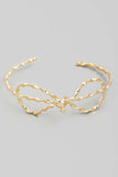 Bow Twist Bracelet Cuff | Gold