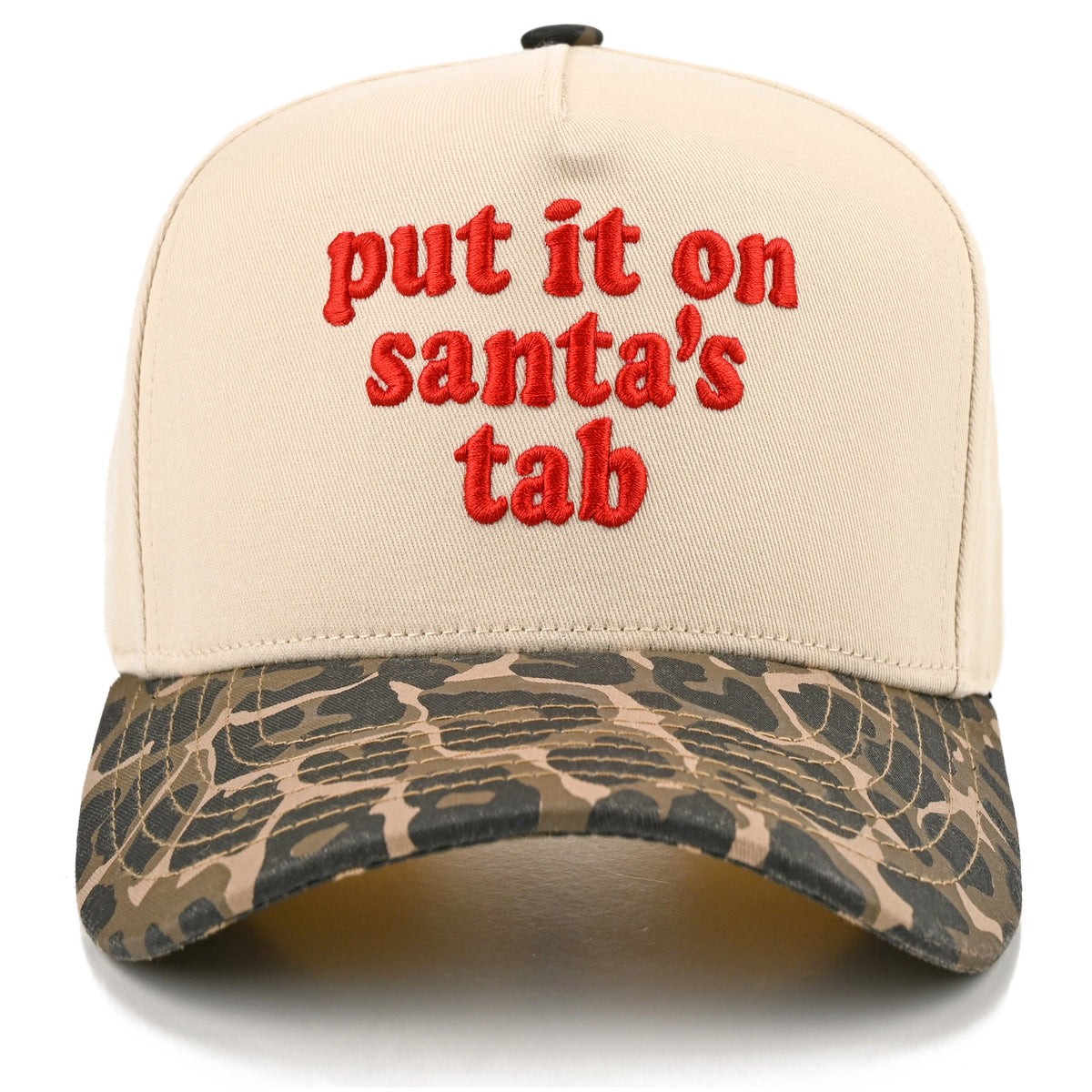 Put It On Santa's Tab Canvas Cap | Leopard