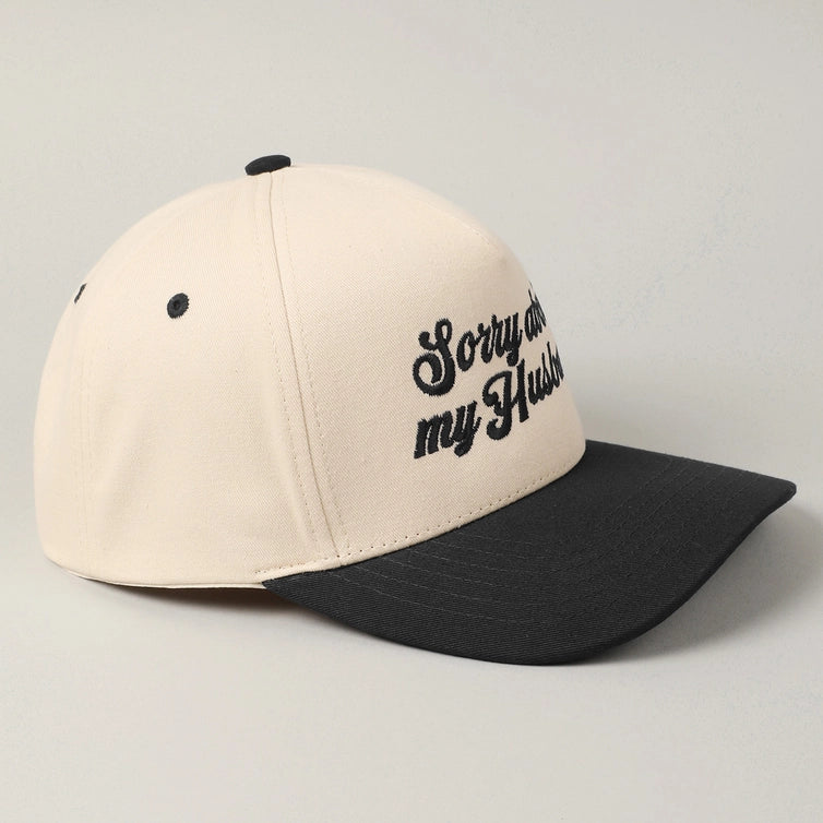 Sorry About My Husband Trucker Cap | Black