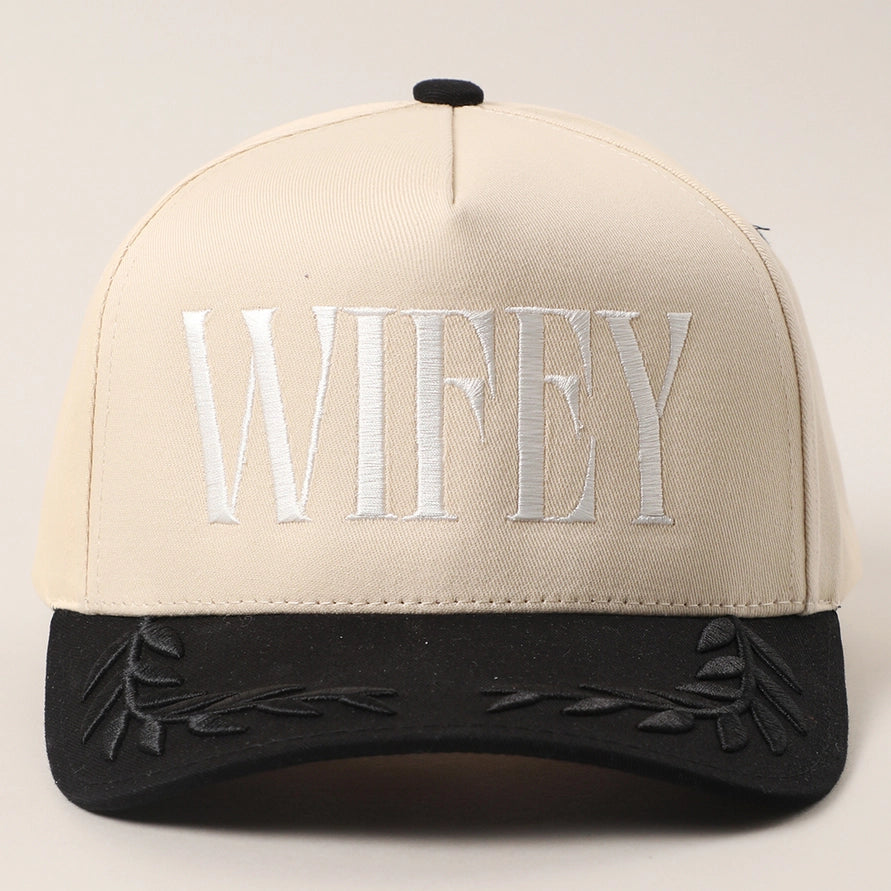 Wifey Bay Leaf Trucker Cap | Black