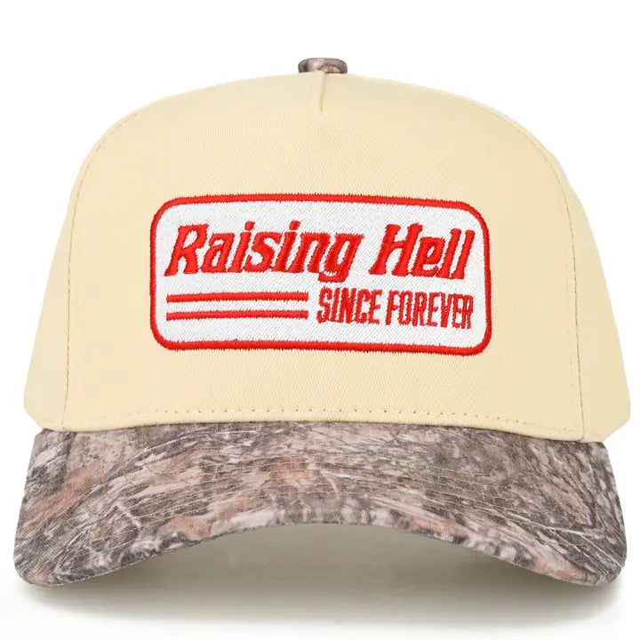 Raising Hell Trucker Cap | Camo
