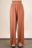 Wide Leg Pleated Pants | Camel