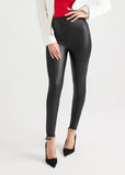 Faux Leather Shaping Legging | Black