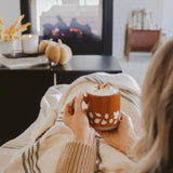 Fall Leaves Stoneware Coffee Mug | Burnt Orange