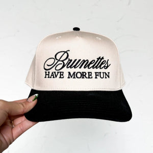 Brunettes Have More Fun Trucker Cap | Black